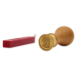 Manuscript Ceramic Small Initial Sealing Coin Set - Letter P