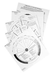 Create-A-Color Wheel - Components of set of 10 shown stacked loosely
