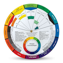 Artists’ Color Wheel in French - Pocket Version, 5-1/8" Dia. (front)