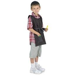 Children's Art Apron Ages 6-11 - Child wearing apron and holding a Marker