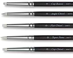 Colour Shapers Tools - Closeup of Mini Set of 5 showing Soft Tips