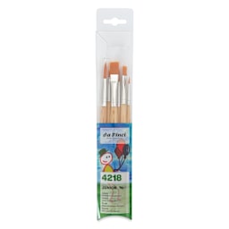 Da Vinci Junior Synthetic Brushes - Short Handle, Assorted, Set of 6, front of the packaging