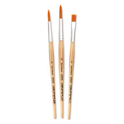 Da Vinci Junior Synthetic Brushes - Short Handle, Assorted, Set of 3