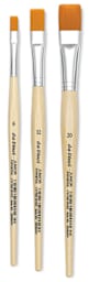 Da Vinci Junior Synthetic Brushes - 3 Bright brushes shown for size
