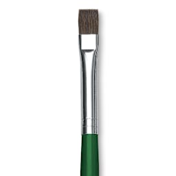 Blick Economy Ox/Pony Hair Brush - Bright, Long Handle, Size 8 close-up