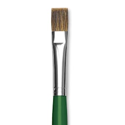 Blick Economy Ox/Pony Hair Brush - Bright, Long Handle, Size 14 close-up