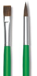 Blick Economy Ox/Pony Hair Brushes - Closeup of Bright and Round Brush
