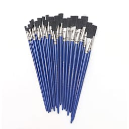 Blick Scholastic Black Bristle Brushes - Easel, Long Handle, Classpack of 24