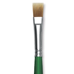 Blick Economy Golden Nylon Brush - Bright, Long Handle, Size 10 close up