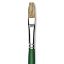 Blick Economy White Bristle Brush - Flat, Size 14 close up