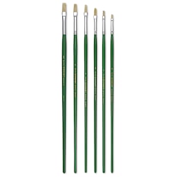 Blick Economy White Bristle Brush Set - Bright, Set of 6