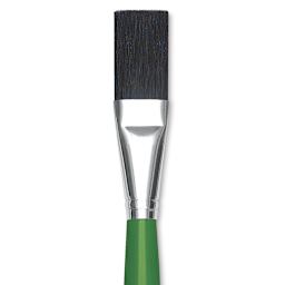 Blick Economy Black Bristle Brush - Easel Brush, Long Handle, 1" close up