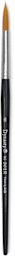 Dynasty Finest Golden Synthetic Brush - Round brush shown upright