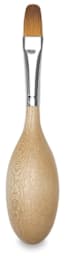 Blick Egg Handled Brushes - Filbert brush shown upright
