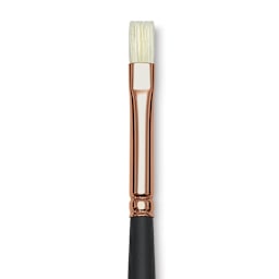 Blick Masterstroke Interlocking Bristle Brush - Bright, Long Handle, Size 2 close up