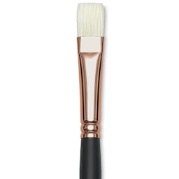 Blick Masterstroke Interlocking Bristle Brush - Bright, Long Handle, Size 8 close up