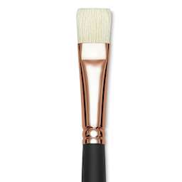 Blick Masterstroke Interlocking Bristle Brush - Bright, Long Handle, Size 10 close up