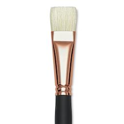 Blick Masterstroke Interlocking Bristle Brush - Bright, Long Handle, Size 12 close up