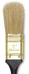 Bob Ross Oil Brush, Oval, Size 1", view of brush hairs and ferrule