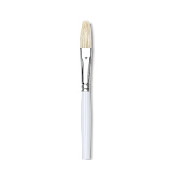 Bob Ross Hog Bristle Brush - Filbert, Size 6 close-up of brush