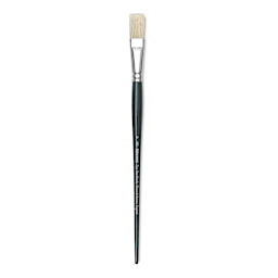 Winsor & Newton Winton Hog Bristle Brush - Flat, Long Handle, Size 10