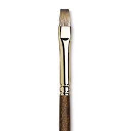 Winsor & Newton Monarch Mongoose Brush - Bright, Long Handle, Size 6, close up