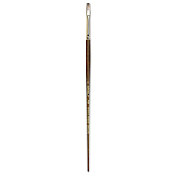 Winsor & Newton Monarch Mongoose Brush - Flat, Long Handle, Size 0