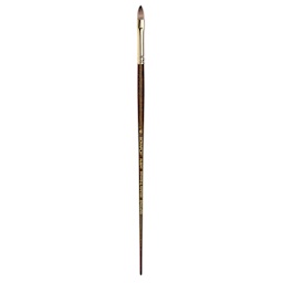 Winsor & Newton Monarch Mongoose Brush - Short Filbert, Long Handle, Size 6