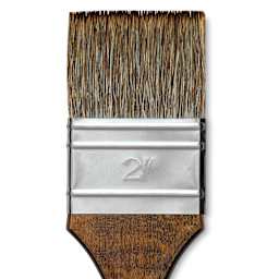 Winsor & Newton Monarch Mongoose Brush - Glazing, Long Handle, 2", close up