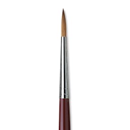 Da Vinci Kolinsky Red Oil Sable Brush - Round, Long Handle, Size 10