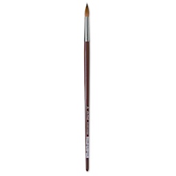 Da Vinci Kolinsky Red Oil Sable Brush - Round, Long Handle, Size 24