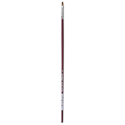 Da Vinci Kolinsky Red Oil Sable Brush - Bright, Long Handle, Size 4