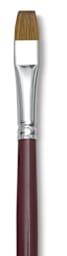 Da Vinci Kolinsky Red Sable Oil Brushes - Closeup of Bright brush
