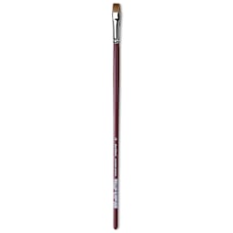 Da Vinci Kolinsky Red Oil Sable Brush - Bright, Long Handle, Size 12