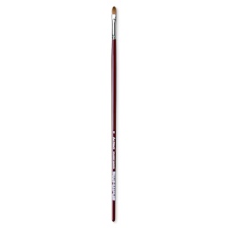 Da Vinci Kolinsky Red Oil Sable Brush - Filbert, Long Handle, Size 6