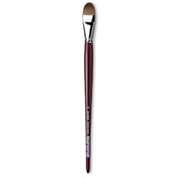 Da Vinci Kolinsky Red Oil Sable Brush - Filbert, Long Handle, Size 24