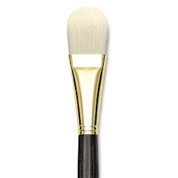 Princeton Series 6300 Dakota Synthetic Bristle Brush - Filbert, Long Handle, Size 16, close up