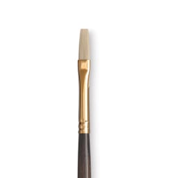 Princeton Series 6300 Dakota Synthetic Bristle Brush - Flat, Long Handle, Size 2 close up