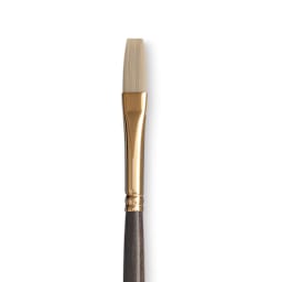 Princeton Series 6300 Dakota Synthetic Bristle Brush - Flat, Long Handle, Size 4 close up