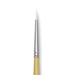 Blick Academic White Synthetic Brush - Round, Size 0, close-up