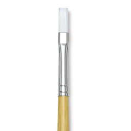 Blick Academic White Synthetic Brush - Flat, Size 8, close-up
