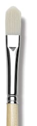 Da Vinci Top Acryl Synthetic Brushes- Closeup of Single Long Handle Filbert Brush shown 