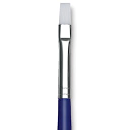 Blick Scholastic Wonder White Brush - Bright, Long Handle, Size 8 close up