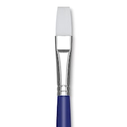 Blick Scholastic Wonder White Brush - Flat, Long Handle, Size 12 close up