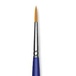Blick Scholastic Golden Taklon Brush - Round, Long Handle, Size 4 close up