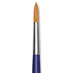 Blick Scholastic Golden Taklon Brush - Round, Long Handle, Size 12 close up