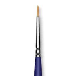 Blick Scholastic Golden Taklon Brush - Round, Long Handle, 2/0 close up