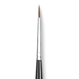 Princeton Series 7050 Kolinsky Sable Round - Size 0, Short Handle close up