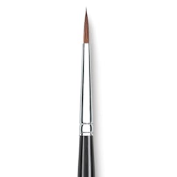 Princeton Series 7050 Kolinsky Sable Round - Size 2, Short Handle close up