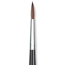 Princeton Series 7050 Kolinsky Sable Round - Size 6, Short Handle close up